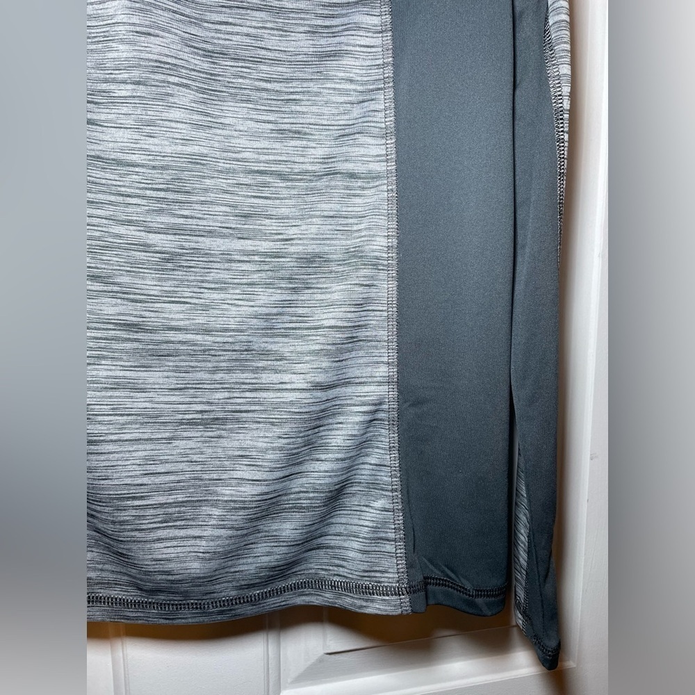 Head Womans Long Sleeve 1/2 Zip Top Sz Large NWT 2 Tone Heather Gray Dri Motion - Picture 3 of 8